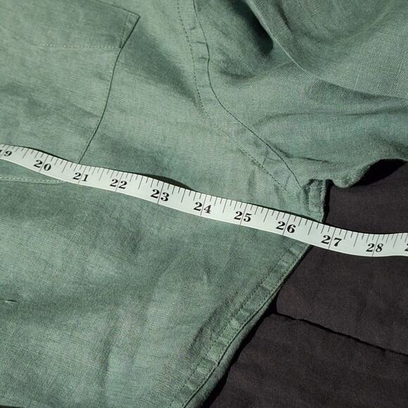 Todd Snyder Baird McNutt Irish Linen Shirt Men's XXL Light Green Woven Classic - Picture 6 of 7